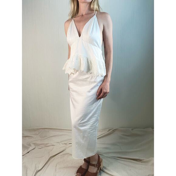 THE JETSET DIARIES After Forever Halter Ruffle Flounce Maxi Dress NWT US MEDIUM - Picture 3 of 14